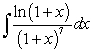 To evaluate the integral   by Integration by Parts, the convenient choice is A)    B)    C)    D)    E)   