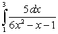 Evaluate the integral   .