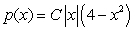Find a constant   such that   is a probability density on the interval   and compute the probability   .