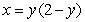 Find the area of the region bounded by   and   for   .  