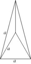 What is the average volume of a regular tetrahedron with side   if   varies from 1 to 4?  