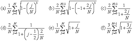 Match the approximation with the corresponding function    