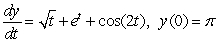 Solve the initial value problem   .