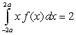 Let   be the function shown in the figure:     Given that:   and    A) Find the constants   and   .  B) Determine the cumulative area function   , and give the value   .