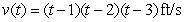 The velocity of a particle is   .  A) Find the displacement over the intervals   , and   .  B) Find the total distance traveled over   .  