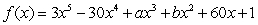 The function   has inflection points at   and   . Find   and   .