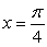 What is the equation of the tangent line to the function   at   ?