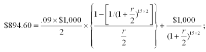<strong>Otto Enterprises has a 15-year bond issue outstanding that pays a 9% coupon.The bond is currently priced at $894.60 and has a par value of $1,000.Interest is paid semiannually.What is the yield to maturity?</strong> A)8.67% B)10.13% C)10.16% D)10.40% E)10.45%     <div style=padding-top: 35px> 