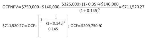 <strong> Automated Manufacturers uses high-tech equipment to produce specialized aluminum products for its customers.Each one of these machines costs $1,480,000 to purchase plus an additional $52,000 a year to operate.The machines have a 6-year life after which they are worthless.What is the equivalent annual cost of one these machines if the required return is 16 percent?</strong> A) -$453,657 B) -$427,109 C) -$301,586 D) -$295,667 E) -$256,947