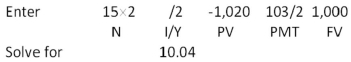     -Bryceton,Inc.has bonds on the market with 13 years to maturity,a yield-to-maturity of 9.2 percent,and a current price of $802.30.The bonds make semiannual payments.What is the coupon rate? A)  6.56 percent B)  7.00 percent C)  7.25 percent D)  7.40 percent E)  7.65 percent