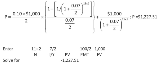     -Technical Sales,Inc.has 6.6 percent coupon bonds on the market with 9 years left to maturity.The bonds make semiannual payments and currently sell for 92.5 percent of par.What is the effective annual yield? A)  7.34 percent B)  7.40 percent C)  7.52 percent D)  7.93 percent E)  8.60 percent