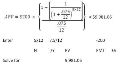 <strong> You are the beneficiary of a life insurance policy.The insurance company informs you that you have two options for receiving the insurance proceeds.You can receive a lump sum of $200,000 today or receive payments of $1,400 a month for 20 years.You can earn 6 percent on your money.Which option should you take and why?</strong> A) You should accept the payments because they are worth $209,414 to you today. B) You should accept the payments because they are worth $247,800 to you today. C) You should accept the payments because they are worth $336,000 to you today. D) You should accept the $200,000 because the payments are only worth $189,311 to you today. E) You should accept the $200,000 because the payments are only worth $195,413 to you today.
