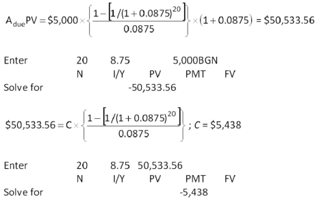 <strong> Trish receives $450 on the first of each month.Josh receives $450 on the last day of each month.Both Trish and Josh will receive payments for next four years.At a 9.5 percent discount rate,what is the difference in the present value of these two sets of payments?</strong> A) $141.80 B) $151.06 C) $154.30 D) $159.08 E) $162.50