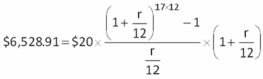     -Today,you turn 23.Your birthday wish is that you will be a millionaire by your 40<sup>th</sup> birthday.In an attempt to reach this goal,you decide to save $75 a day,every day until you turn 40.You open an investment account and deposit your first $75 today.What rate of return must you earn to achieve your goal? A)  7.67 percent B)  8.09 percent C)  9.90 percent D)  10.06 percent E)  10.54 percent