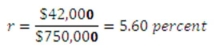   -You grandfather won a lottery years ago.The value of his winnings at the time was $50,000.He invested this money such that it will provide annual payments of $2,400 a year to his heirs forever.What is the rate of return? A)  4.75 percent B)  4.80 percent C)  5.00 percent D)  5.10 percent E)  5.15 percent