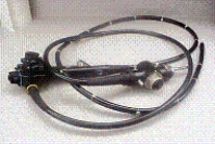 MATCHING Flexible endoscopes,whether they are a fiberscope with an eyepiece lens or a videoscope,have four distinct components.Match each component with its descriptive statement by drawing a line from the component part name below to the appropriate component part on the image.    a.Control body b.Insertion tube c.Light guide connector d.Bending section -Flexible tube with channels for suction,biopsy,irrigation,light