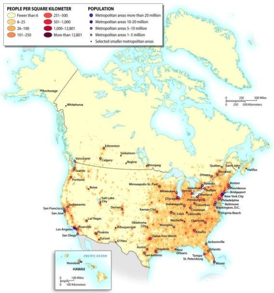 What Region of the United States Contains the Country's Densest