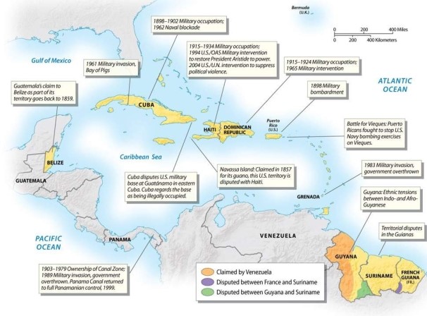 Describe and analyze the nature of U.S. involvement in the Caribbean from 1898 to the present.   