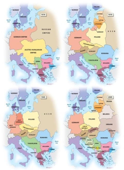 Which European country divided into two after 1990?   A)  Czechoslovakia B)  Yugoslavia C)  Germany D)  Ireland E)  All of the choices are correct.