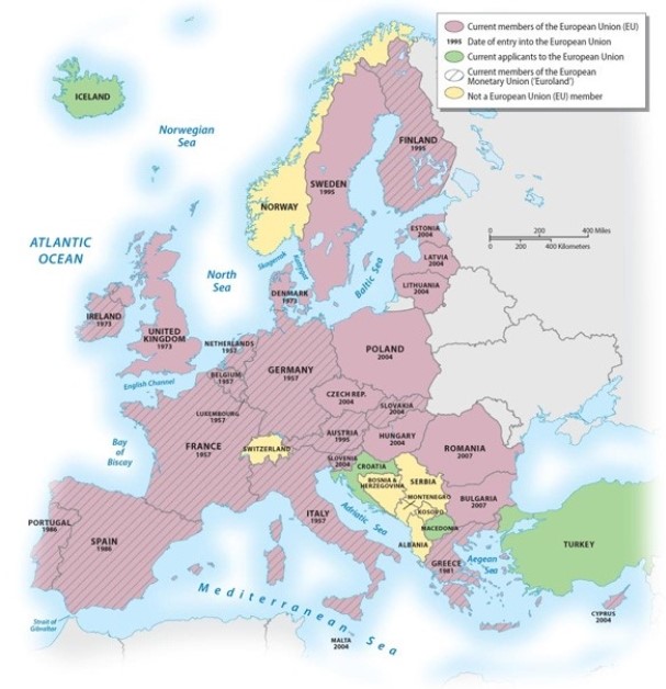 Which of the following European countries is NOT a member of the European Union?   A)  Austria B)  Denmark C)  Portugal D)  Switzerland E)  United Kingdom