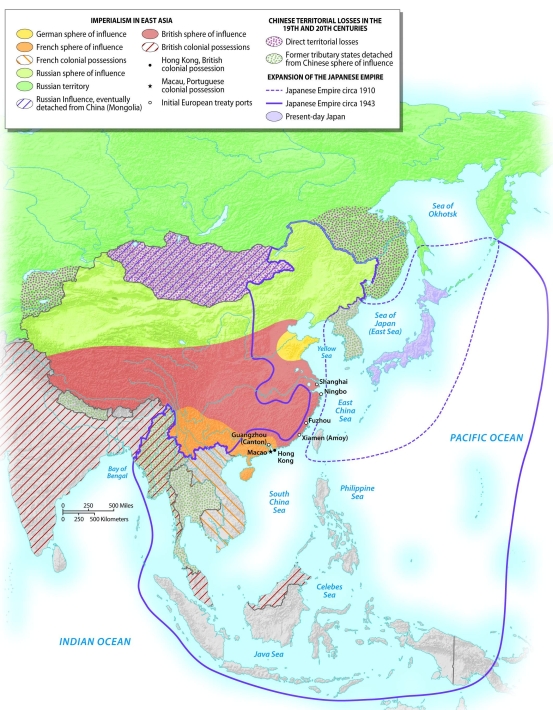 In which of the following parts of East Asia has Japan controlled territory?   A)  Korea B)  Manchuria and Xinjiang, China C)  Xinjiang, China D)  Taiwan and Korea E)  Manchuria (China) , Taiwan, Korea