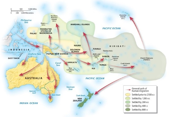 By approximately what year was Australia settled by Aborigines?   A)  by 2500 BCE B)  by 1200 BCE C)  by 200 BCE D)  by 400 CE E)  by1200 CE