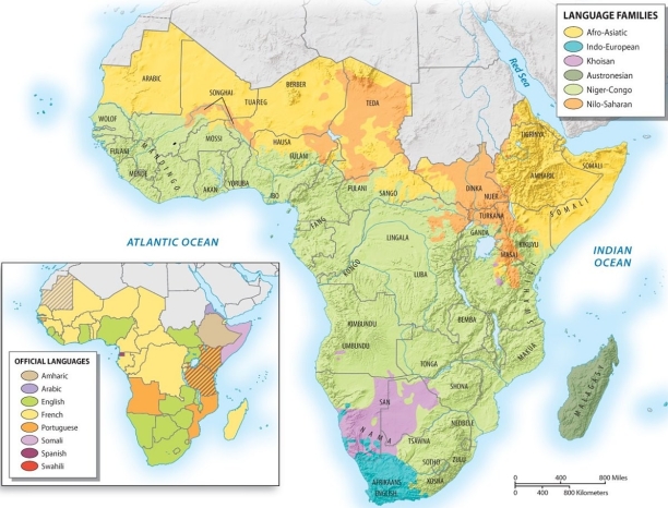 Which indigenous language group is most widespread in Sub-Saharan Africa?   A)  Niger-Congo B)  Khoisan C)  Austronesian D)  Nilo-Saharan E)  Indo-European