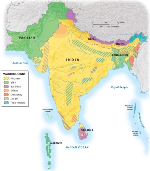 Of the following regions or countries of South Asia,where would you be most likely to find a Muslim?   A)  Kerala, in the Southwest B)  Nepal C)  Kashmir, in the Northwest D)  Bhutan E)  Sri Lanka