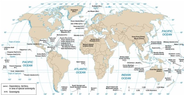   -According to the map of present-day colonial possessions, the British colony to the west of Angola is A)  Anguila. B)  the Falkland Islands. C)  Gibraltar. D)  Saint Helena. E)  the British Virgin Islands.