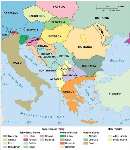   -The maps in this chapter indicate that in the former Yugoslavia, at least five different languages were commonly spoken.