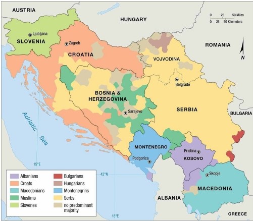   -The maps in this chapter indicate that in the former Yugoslavia, a Bulgarian minority occupied parts of eastern Serbia.
