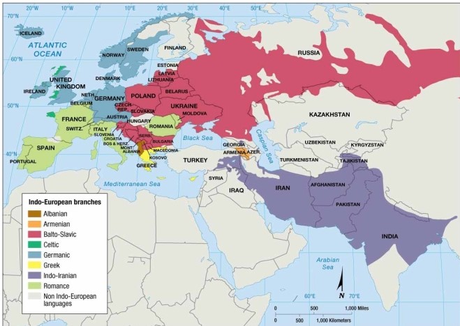  -An analysis of the maps and diagrams in this chapter shows that every European country is dominated by Indo-European speakers except A)  Spain, Italy, and Portugal. B)  Romania, Serbia, and Slovenia. C)  Germany, Austria, and Switzerland. D)  Denmark, Sweden, and Norway. E)  Finland, Hungary, and Estonia.
