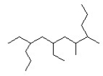 How many carbon atoms are there in the longest possible continuous chain in the following molecule?  