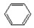 The hydrocarbon benzene has the formula C<sub>6</sub>H<sub>6</sub>, and a line drawing that looks like this:   How many additional hydrogen atoms are needed to fully saturate this structure?