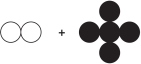 Refer to the figure showing reactants before chemical change occurs.   Which diagram could represent the products of this change? A)    B)    C)    D)    E)   