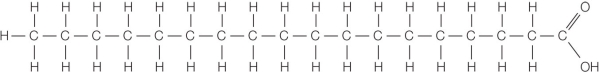 Refer to the figure below.   The figure shows a molecule found in biological samples.What interactions will occur if 1 part of this compound is mixed with 20 parts of water, and why? A)  Hydrophobic interactions will cause these molecules to disperse evenly between the water molecules. B)  Hydrophilic interactions will cause these molecules to disperse evenly between the water molecules. C)  Hydrophobic interactions between these molecules and water will cause all of the molecules to form a separate layer. D)  Both hydrophobic and hydrophilic interactions between these molecules and water will cause groups of the molecules to form small spherical bunches dispersed in the water. E)  Both hydrophobic and hydrophilic interactions between these molecules and water will cause single molecules to disperse evenly between the water molecules.