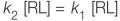 <strong>Refer to the figure below. Which equation represents the equilibrium condition? In all equations shown, R represents a receptor with no ligand bound, L represents a free ligand in solution, and RL represents a receptor bound to a ligand.</strong> A) B) C) D) E)