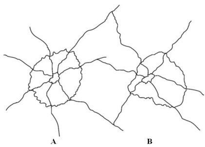   In reference to the diagram above,what is the correct sequence of impacts? A)  A first B)  B first C)  A and B simultaneously D)  Sequence impossible to determine