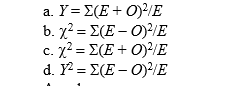 Which of the following is the correct formula for the one-sample chi-square?