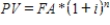 <strong>Which of the following equations represents the present value (PV)of a discounted future amount (FA)at a discount rate (i)for multiple periods (n)? </strong> A) B) C) D)