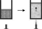 The figure below is an example of which gas law?   A) Charles' B) Boyle's C) Avagadro's D) Dalton's