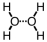 Which of the following correctly illustrates hydrogen bonding in water? A)    B)    C)    D)   