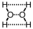 Which of the following correctly illustrates hydrogen bonding in water? A)    B)    C)    D)   