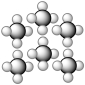 Consider the representation shown below.It should be classified as   A) an element consisting of 6 atoms. B) a compound containing atoms of two elements. C) a homogenous mixture of two elements. D) a homogenous mixture of two compounds.