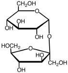 What is the name of the following sugar?   A) sucrose B) maltose C) lactose D) xylobiose