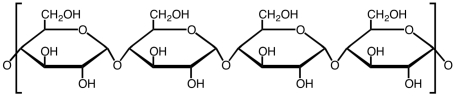 What polysaccaride would NOT exhibit the following type of linkage for all or a major portion of its structure?   A) amylose B) amylopectin C) glycogen D) cellulose