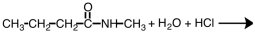 What are the products of the following hydrolysis?   A)    B)    C)    D)   