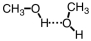 Which of the following best represents hydrogen bonding in methanol? A)    B)    C)    D)   