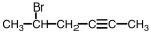 Name the following compound.   A) 5-bromo-2-hexyne B) bromo-4-hexyne C) 1-bromo-1-methyl-3-pentyne D) none of these are correct