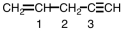 Indicate the geometry around each of the carbon atoms in the following molecule.   A) 1 - triangular,2- tetrahedral,3 - linear B) 1 - linear,2- tetrahedral,3 - triangular C) 1 - tetrahedral,2- tetrahedral,3 - linear D) 1 - triangular,2- linear,3 - tetrahedral